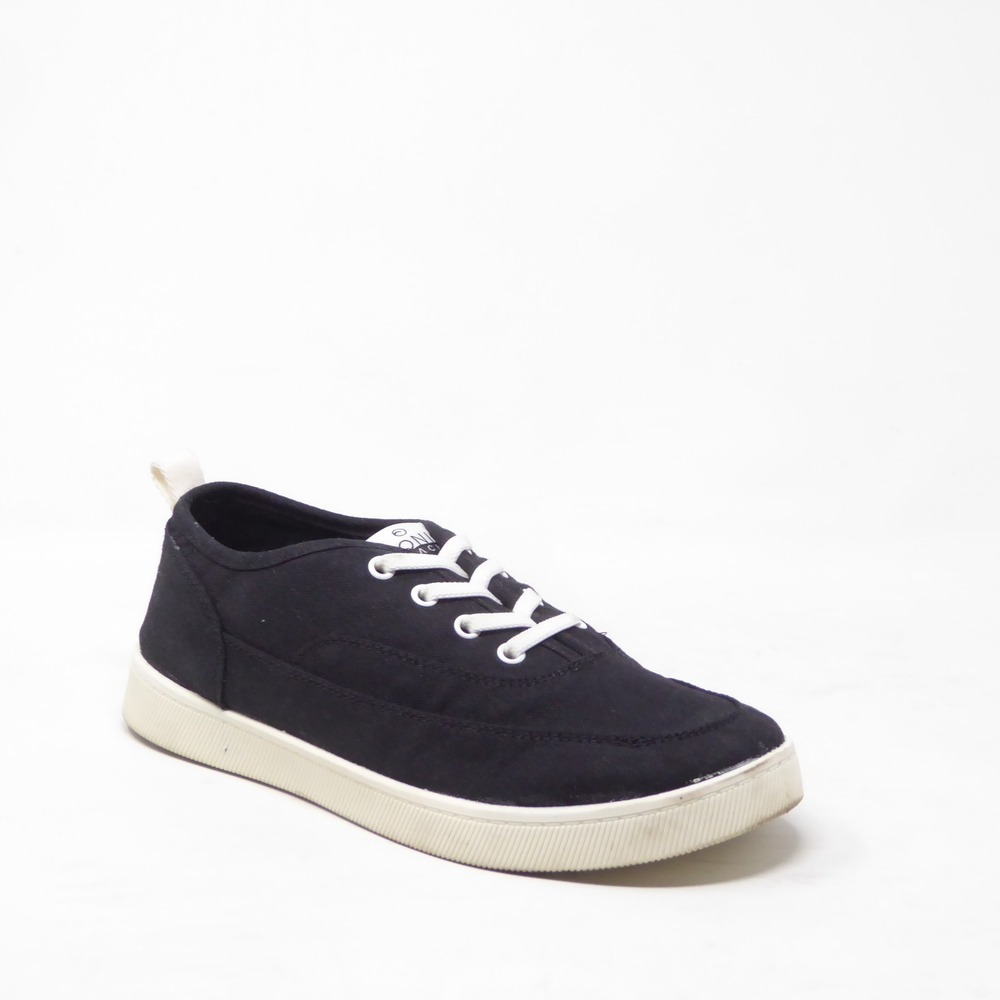Vionic Beach Womens Sneakers Shoes Black Cyan Canvas Lace Up 8